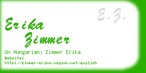 erika zimmer business card
